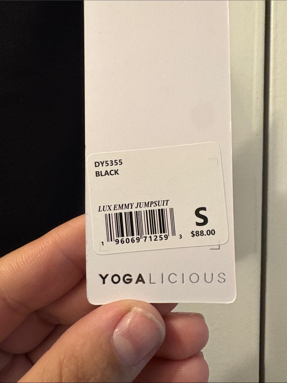Yogalicious Black Sleeveless Drawstring Waist Jumpsuit - Picture 6 of 6
